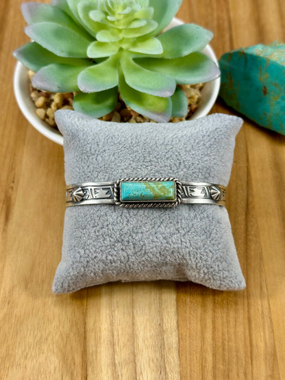 Kingman Turquoise Bar Sterling Cuff