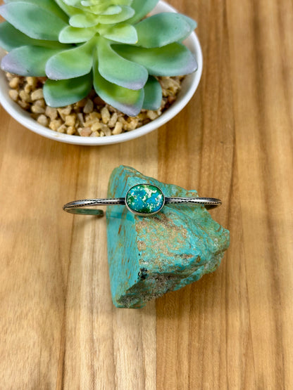 Sonoran Gold Single Stone Sterling Cuff