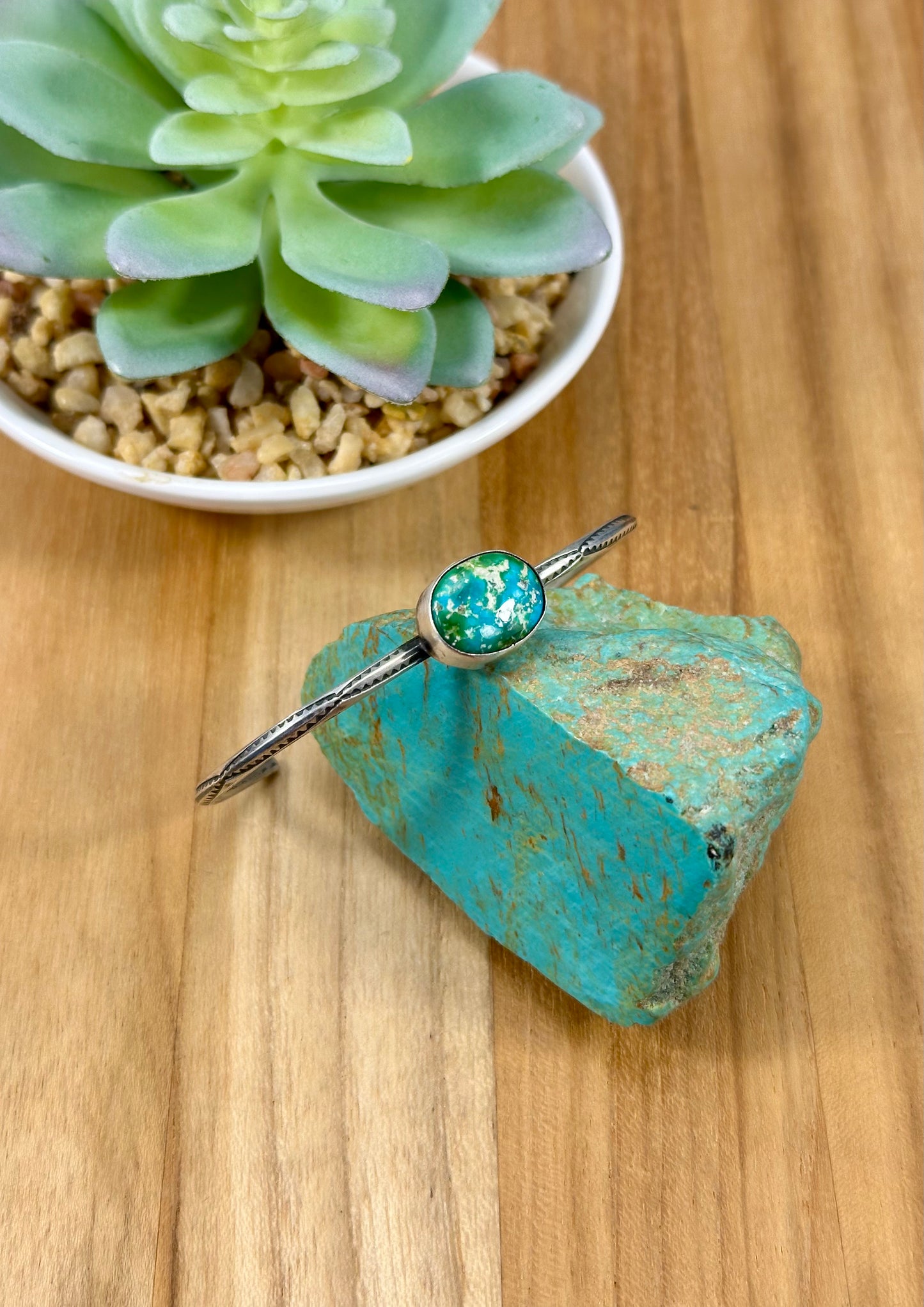 Sonoran Gold Single Stone Sterling Cuff
