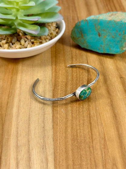 Sonoran Gold Single Stone Sterling Cuff