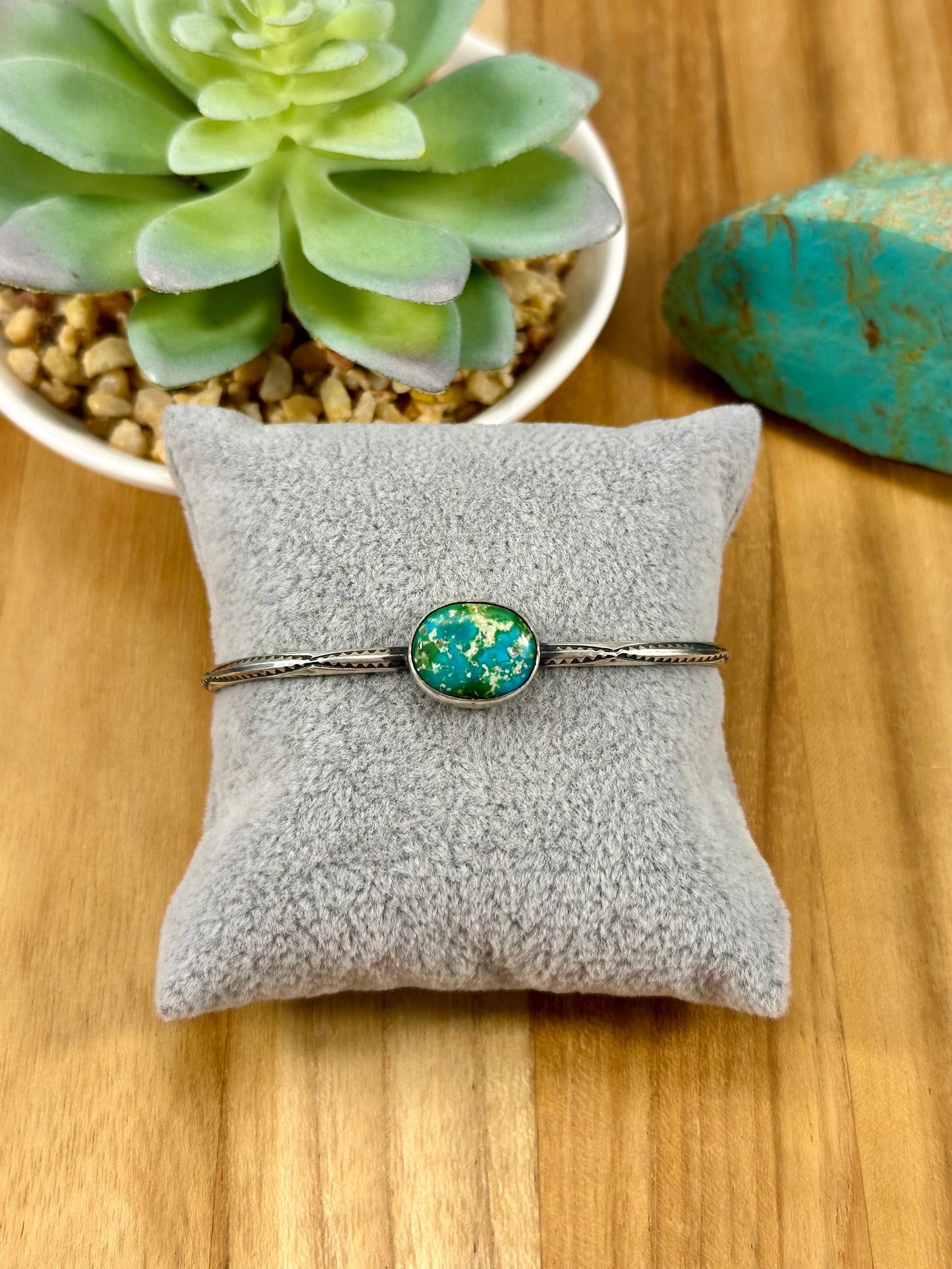 Sonoran Gold Single Stone Sterling Cuff