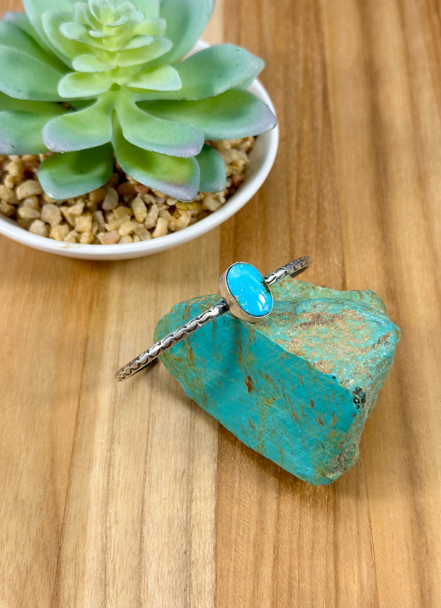 Sonoran Gold Single Stone Sterling Cuff