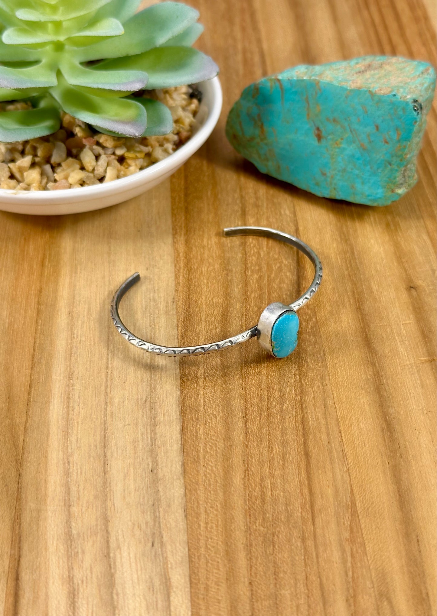 Sonoran Gold Single Stone Sterling Cuff