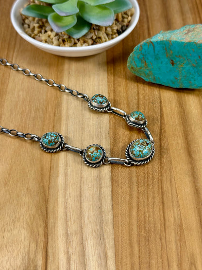 #8 Turquoise 5 Stone Choker Necklace