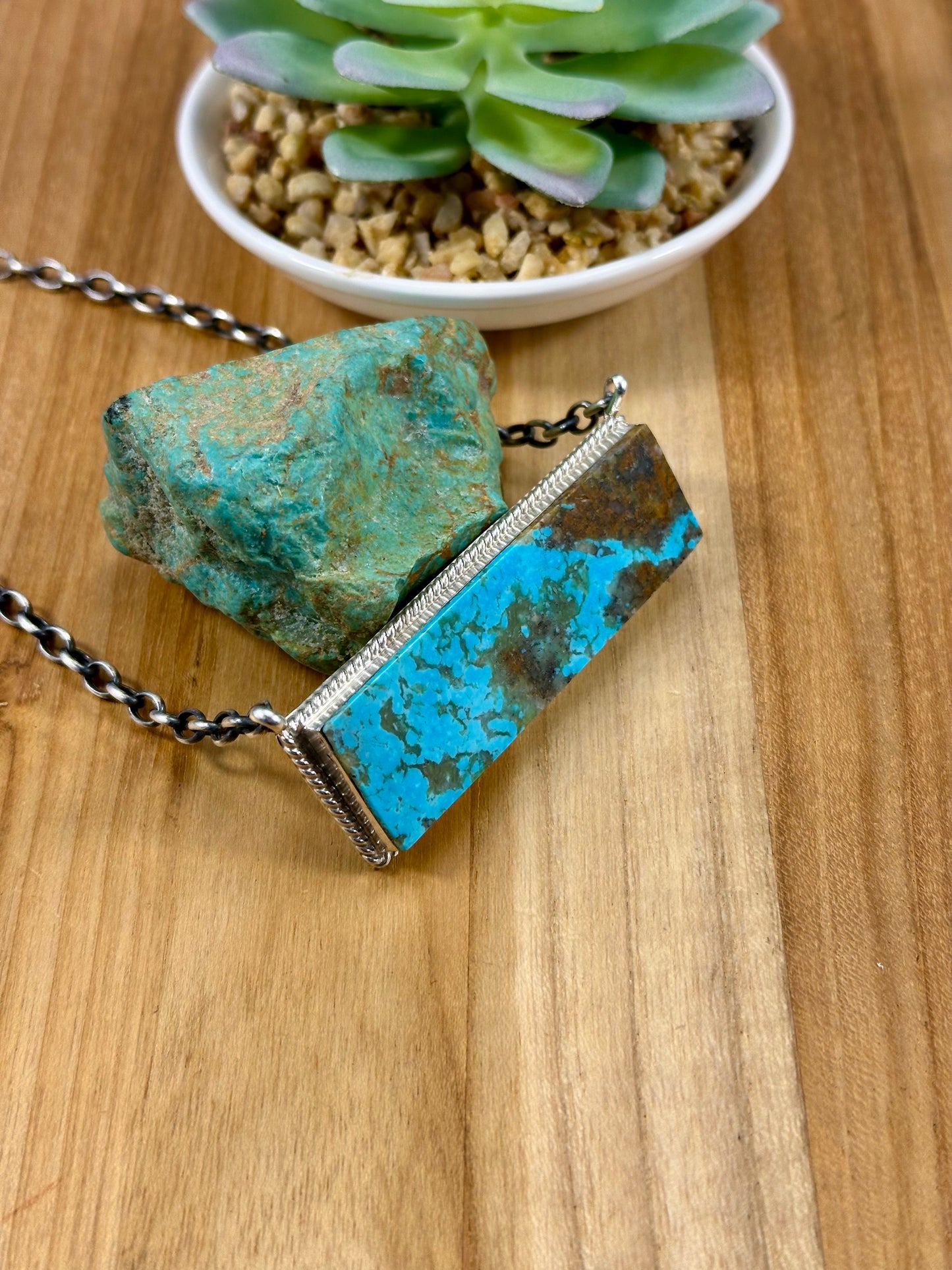#8 Turquoise Bar Necklace