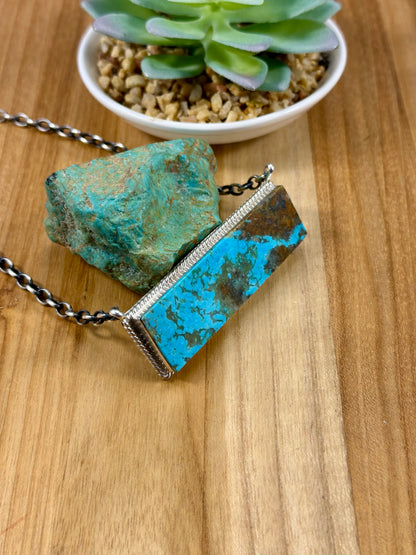 #8 Turquoise Bar Necklace