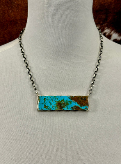 #8 Turquoise Bar Necklace