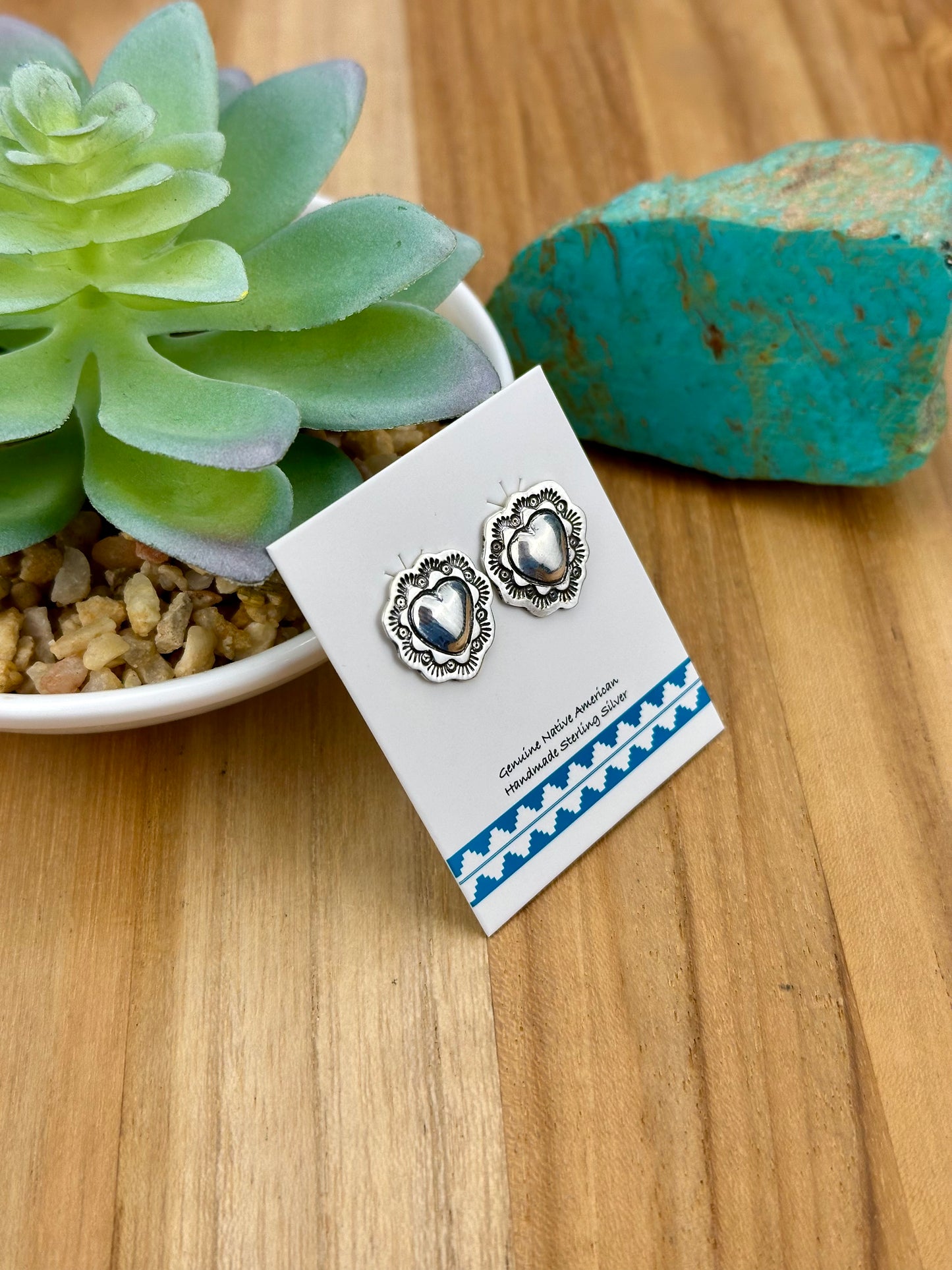 Sterling Silver Heart Stud Earring