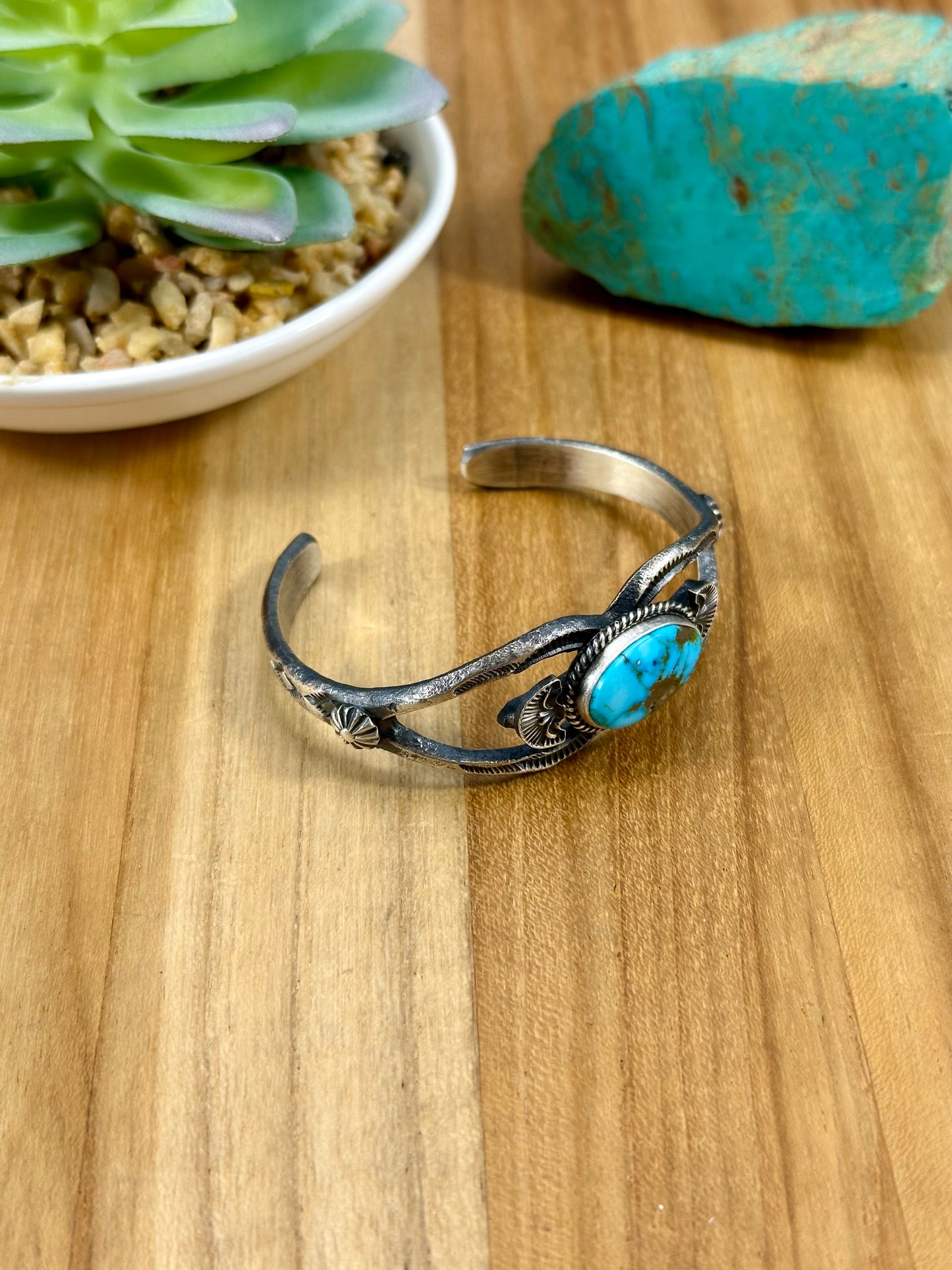 Kingman Turquoise Sterling Cuff