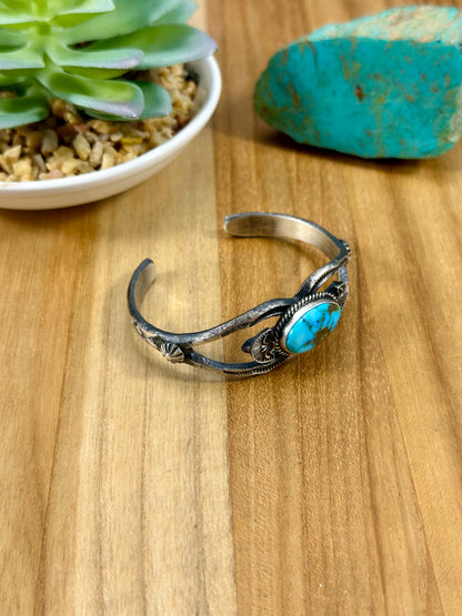 Kingman Turquoise Sterling Cuff