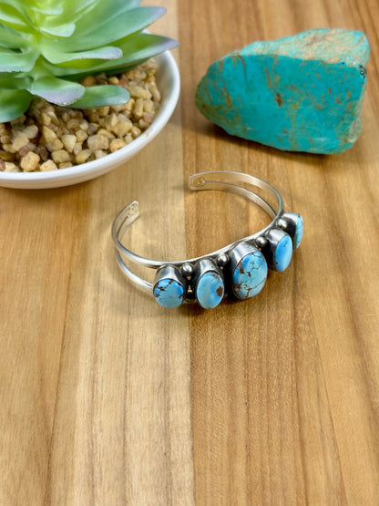 Golden Hills 5 Stone Sterling Cuff