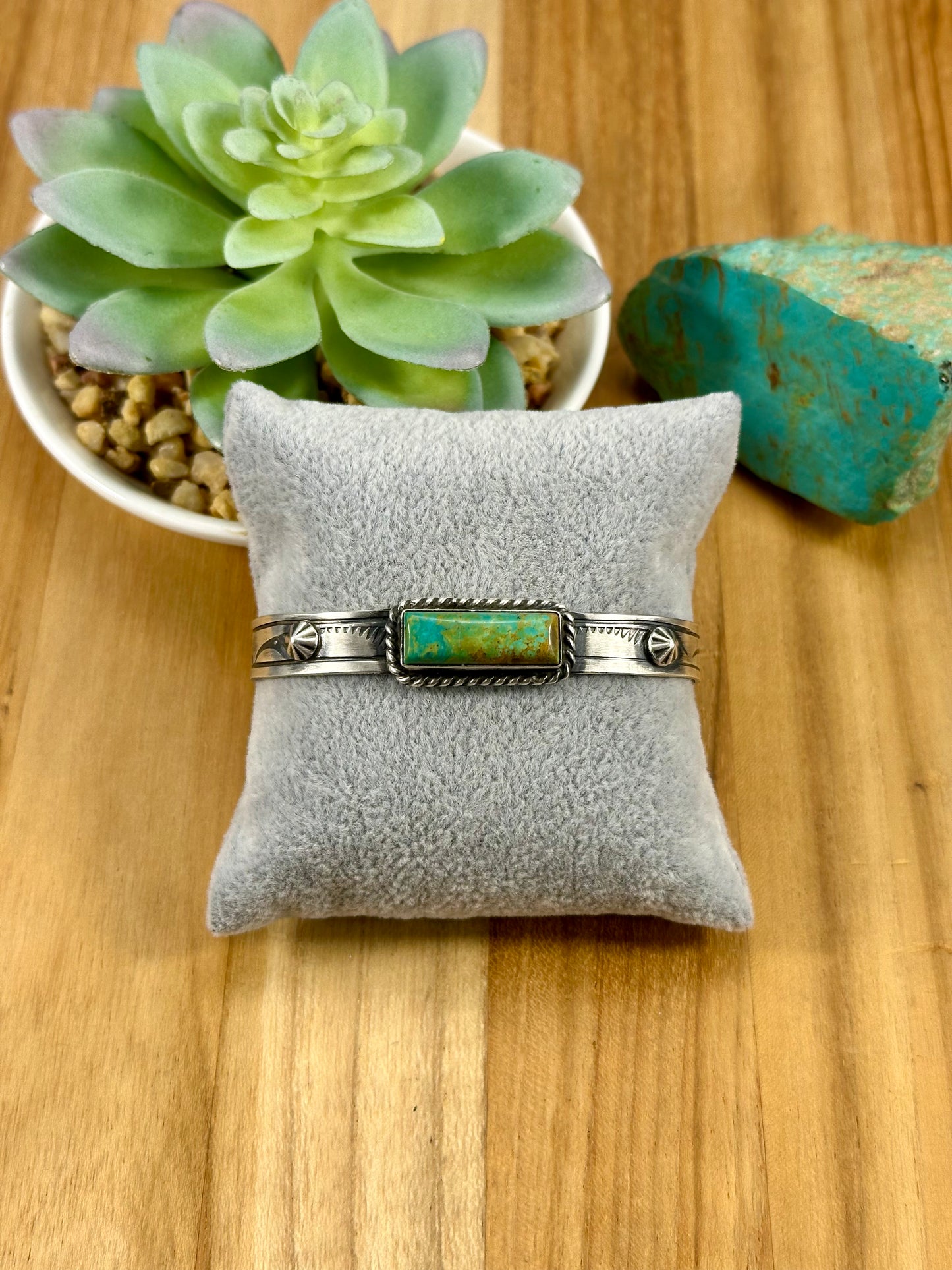 Kingman Turquoise Bar Sterling Cuff
