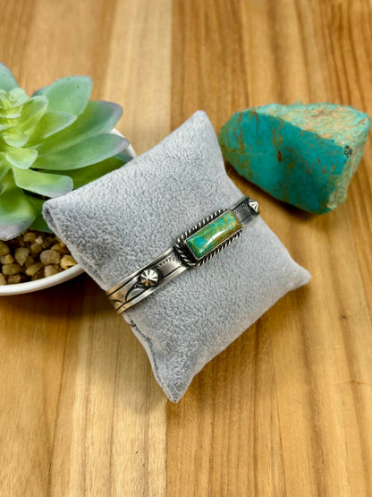 Kingman Turquoise Bar Sterling Cuff
