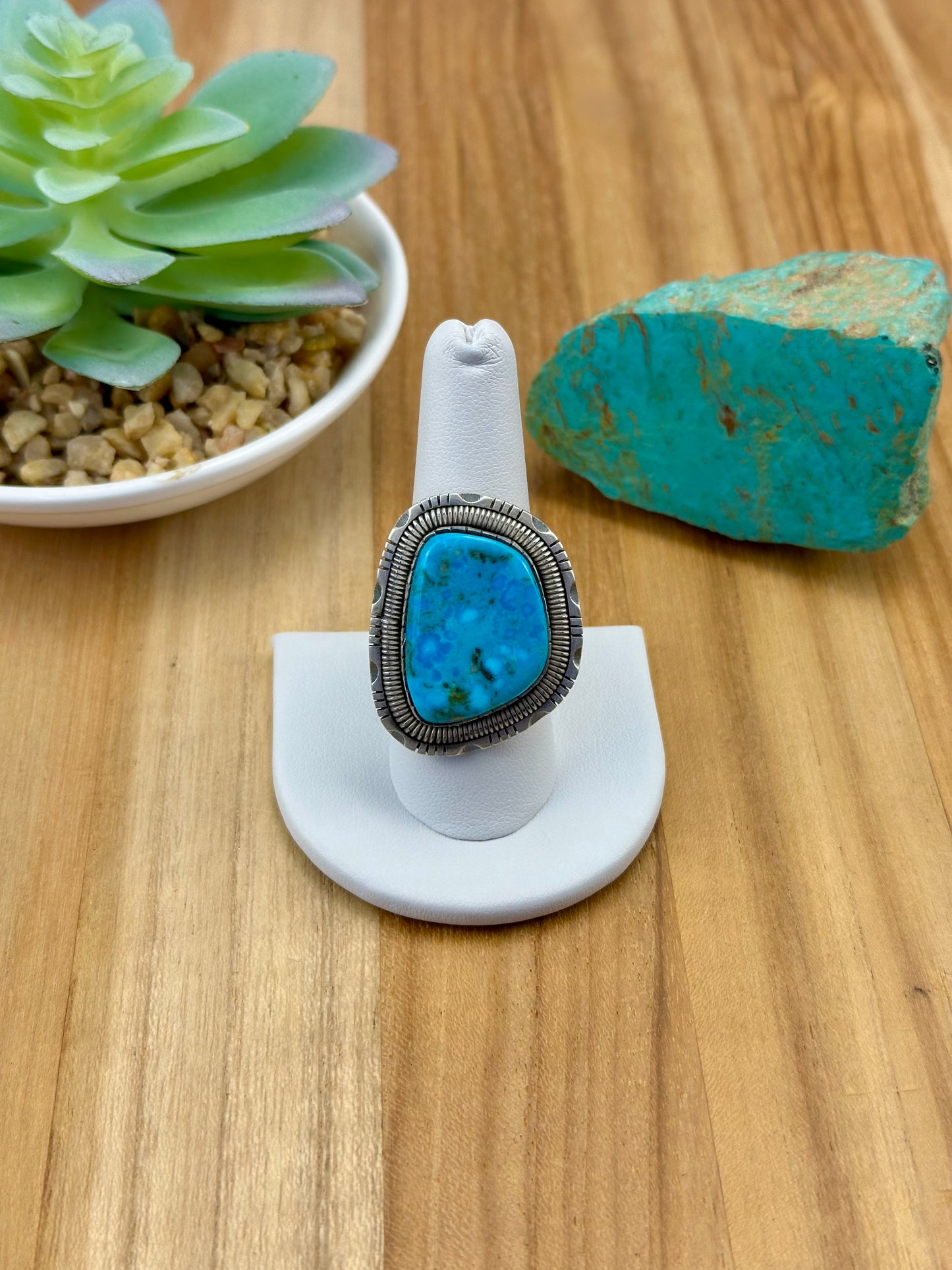 Kingman Turquoise Single Stone Ring