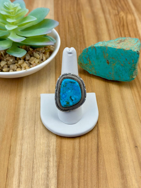 Kingman Turquoise Single Stone Ring