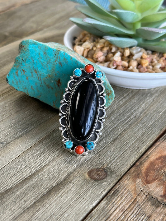Black Onyx Sterling Silver Ring