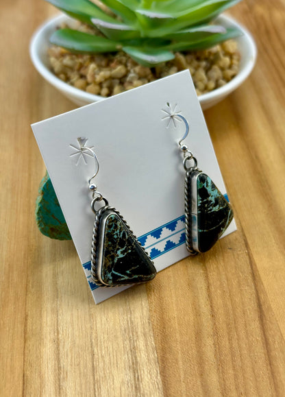 Blackjack Triangle Dangle Earrings