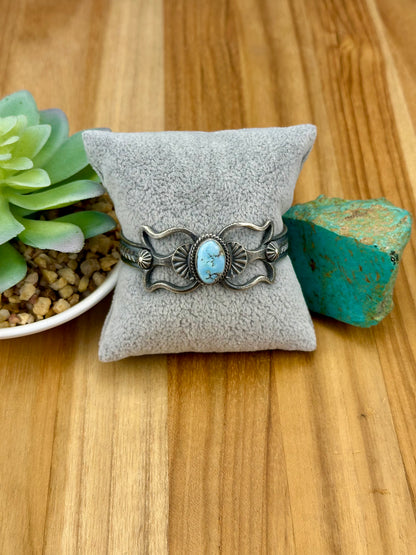Golden Hills Single Stone Sterling Cuff