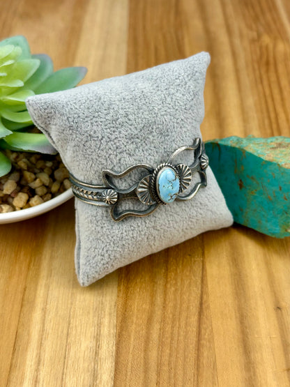 Golden Hills Single Stone Sterling Cuff