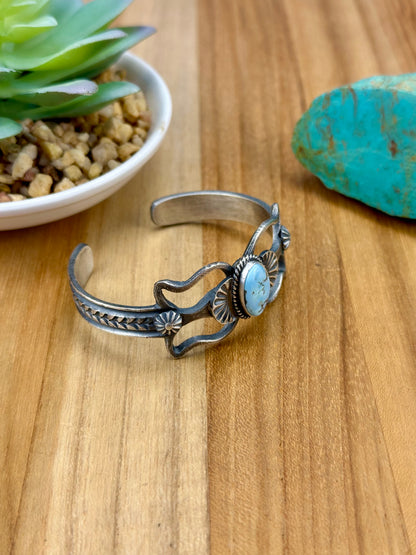 Golden Hills Single Stone Sterling Cuff