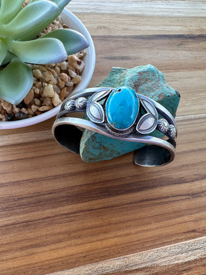 Kingman Single Stone Sterling Cuff