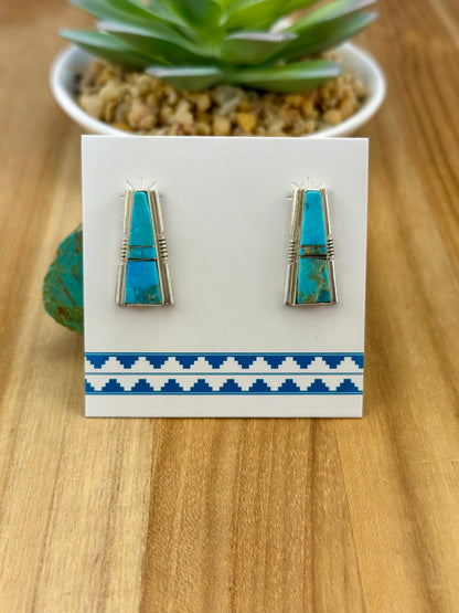 Kingman Turquoise Inlay Earrings