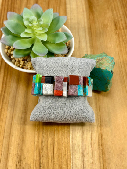 Multi Stone Stretch Bracelet