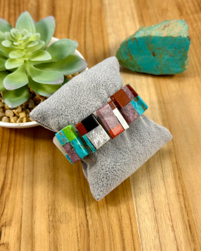Multi Stone Stretch Bracelet