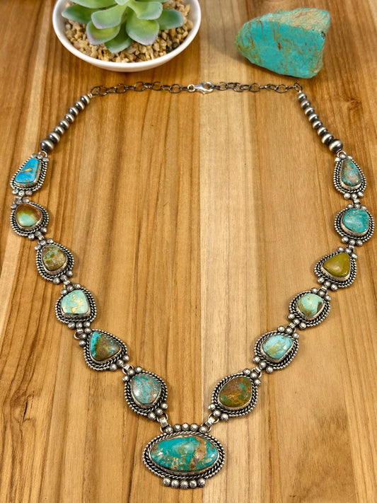 Royston Turquoise Sterling Pearl Necklace