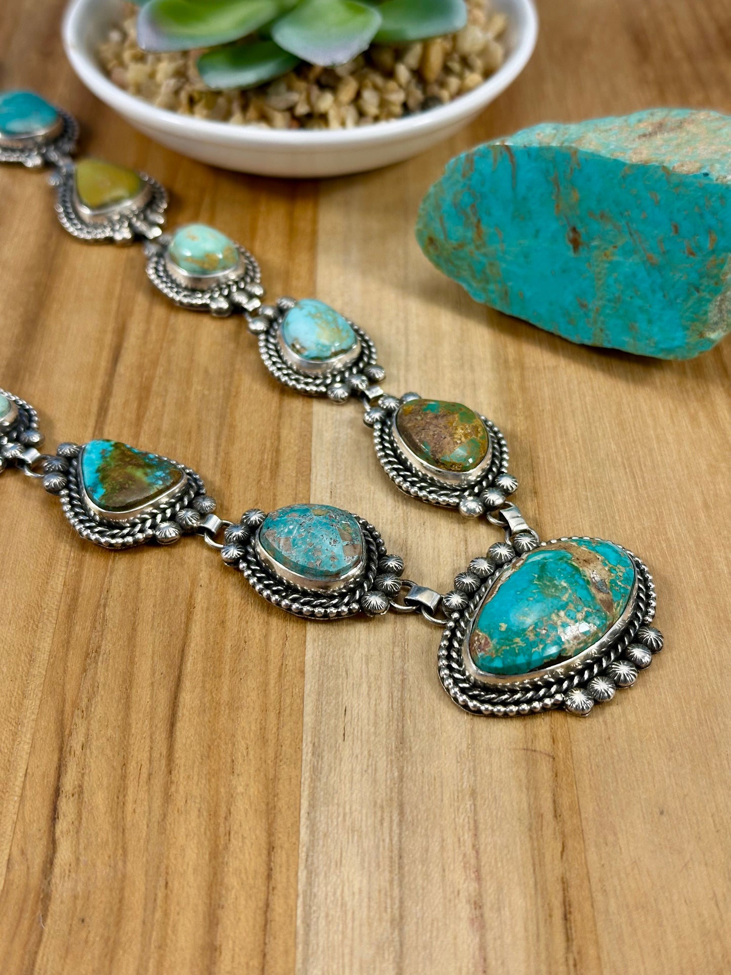 Royston Turquoise Sterling Pearl Necklace