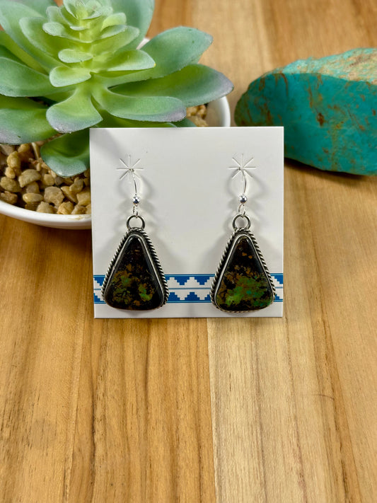 Blackjack Triangle Dangle Sterling Earrings