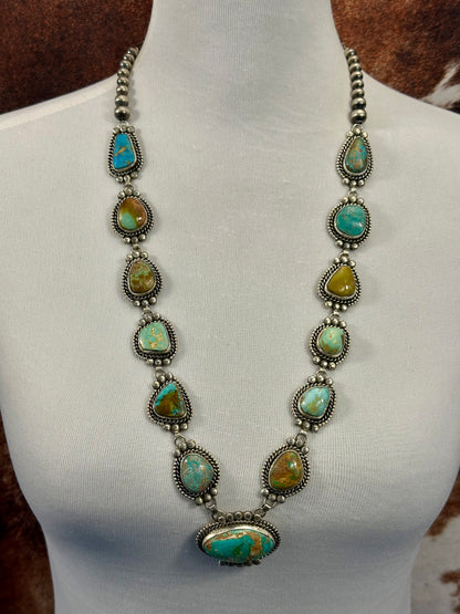 Royston Turquoise Sterling Pearl Necklace