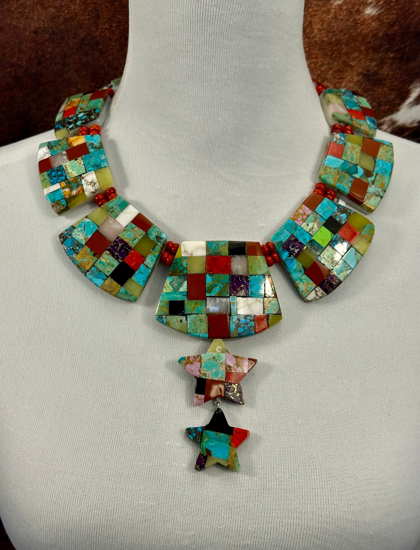 Multi Color Star Collar Necklace