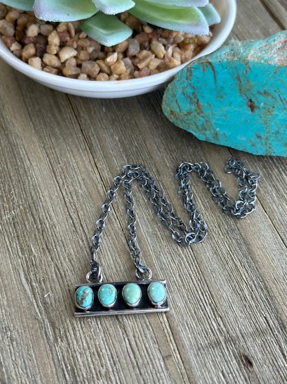 17" Turquoise Fixed Pendent Necklace