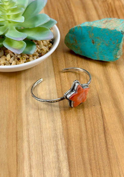 Red Spiny Star Sterling Cuff