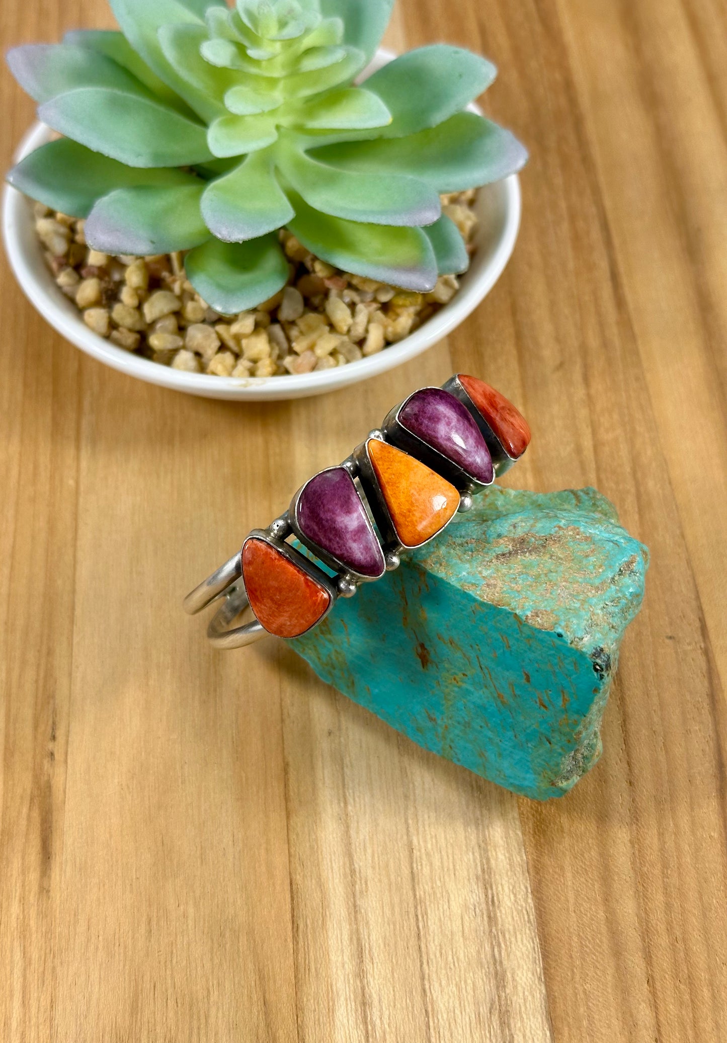 5 Stone Spiny Cuff