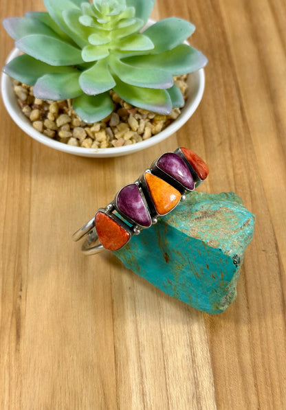 5 Stone Spiny Cuff