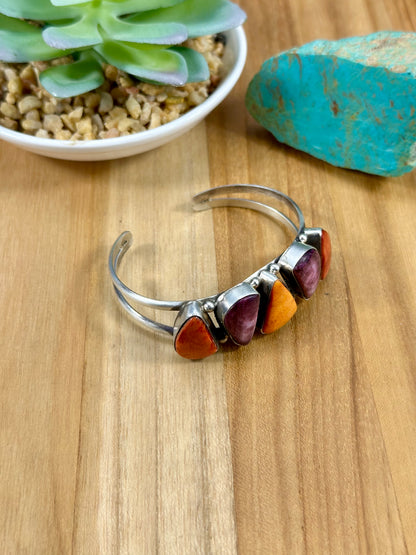5 Stone Spiny Cuff