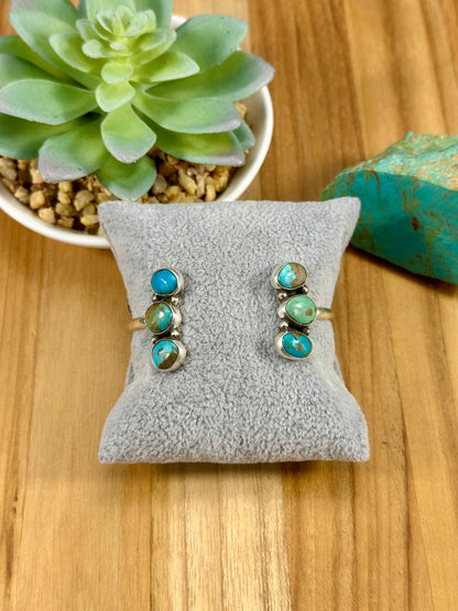 Kingman Turquoise 3 Stone Wrap Cuff