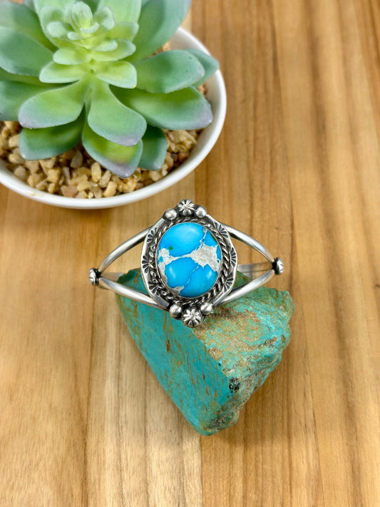 Sonoran Gold Turquoise Single Stone Cuff