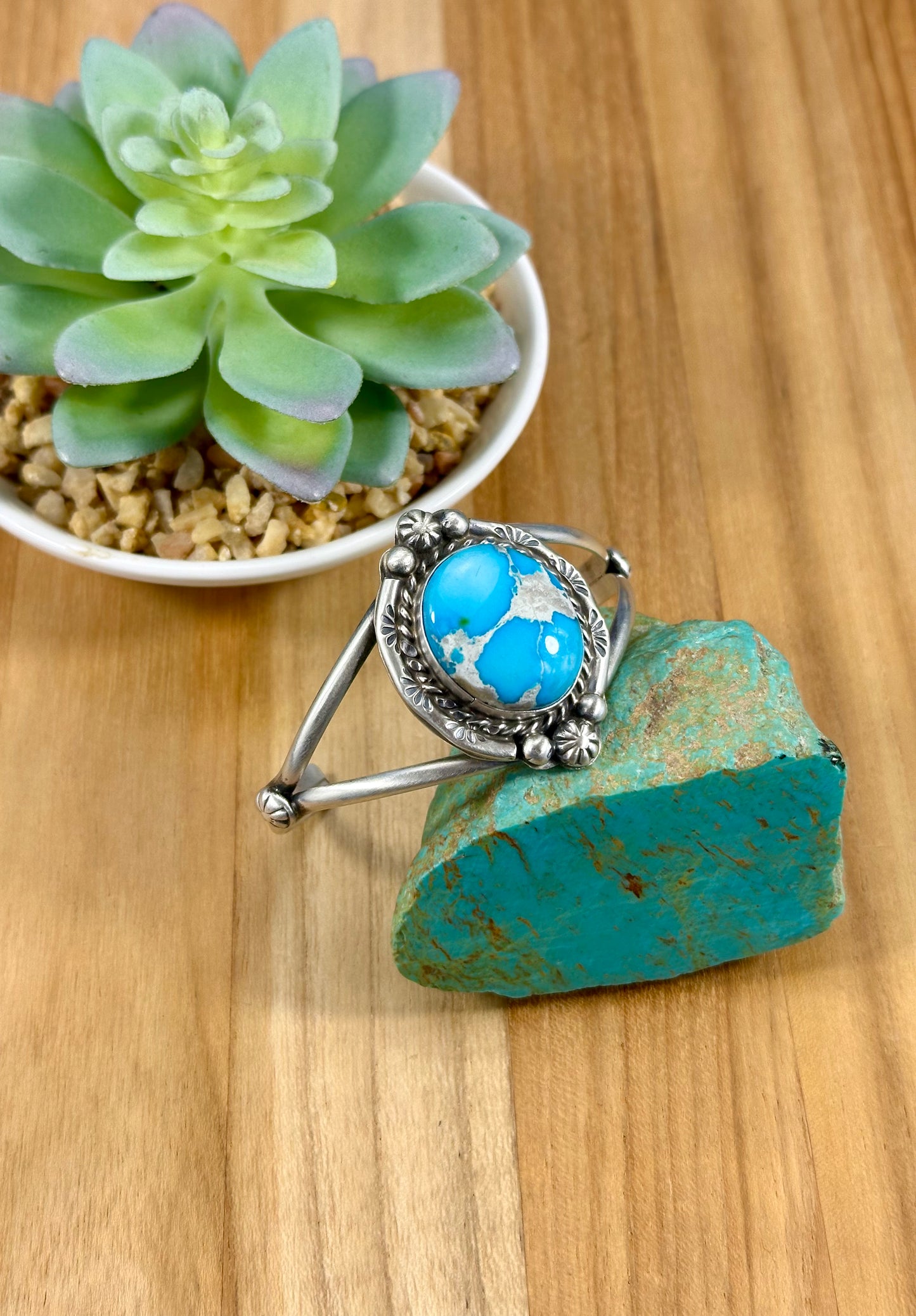 Sonoran Gold Turquoise Single Stone Cuff