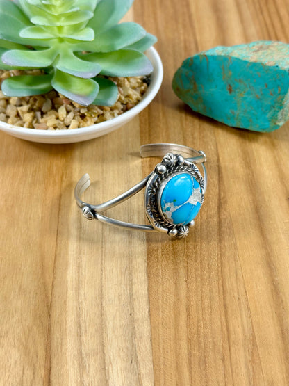 Sonoran Gold Turquoise Single Stone Cuff