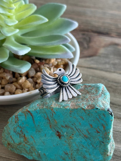 Thunderbird Turquoise & Sterling Silver Ring