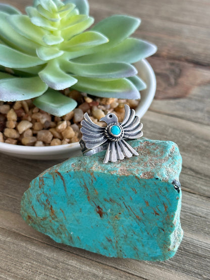 Thunderbird Turquoise & Sterling Silver Ring