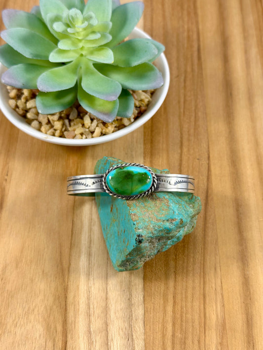Sonoran Gold Turquoise Single Stone Cuff