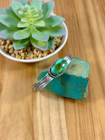 Sonoran Gold Turquoise Single Stone Cuff