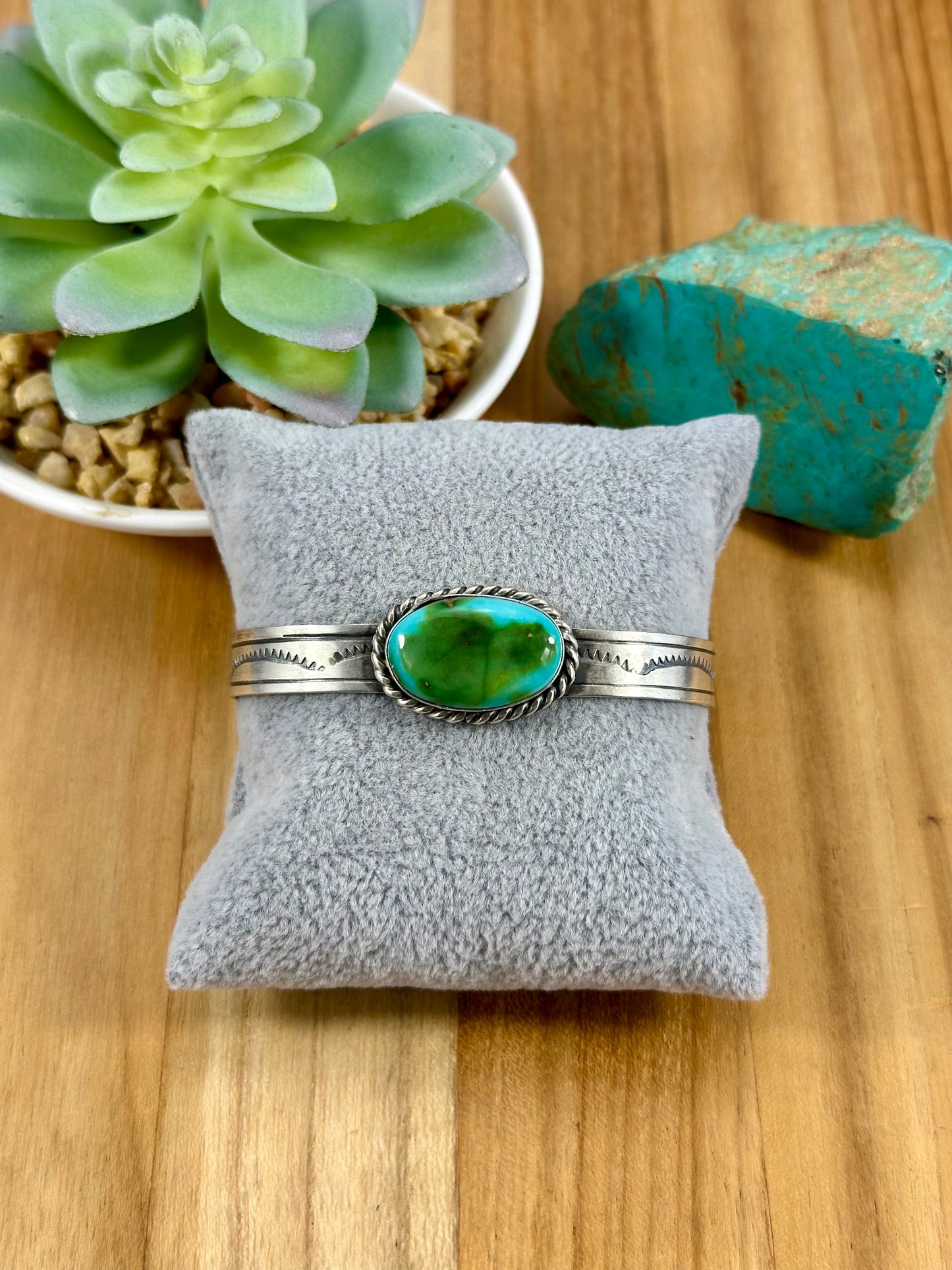Sonoran Gold Turquoise Single Stone Cuff