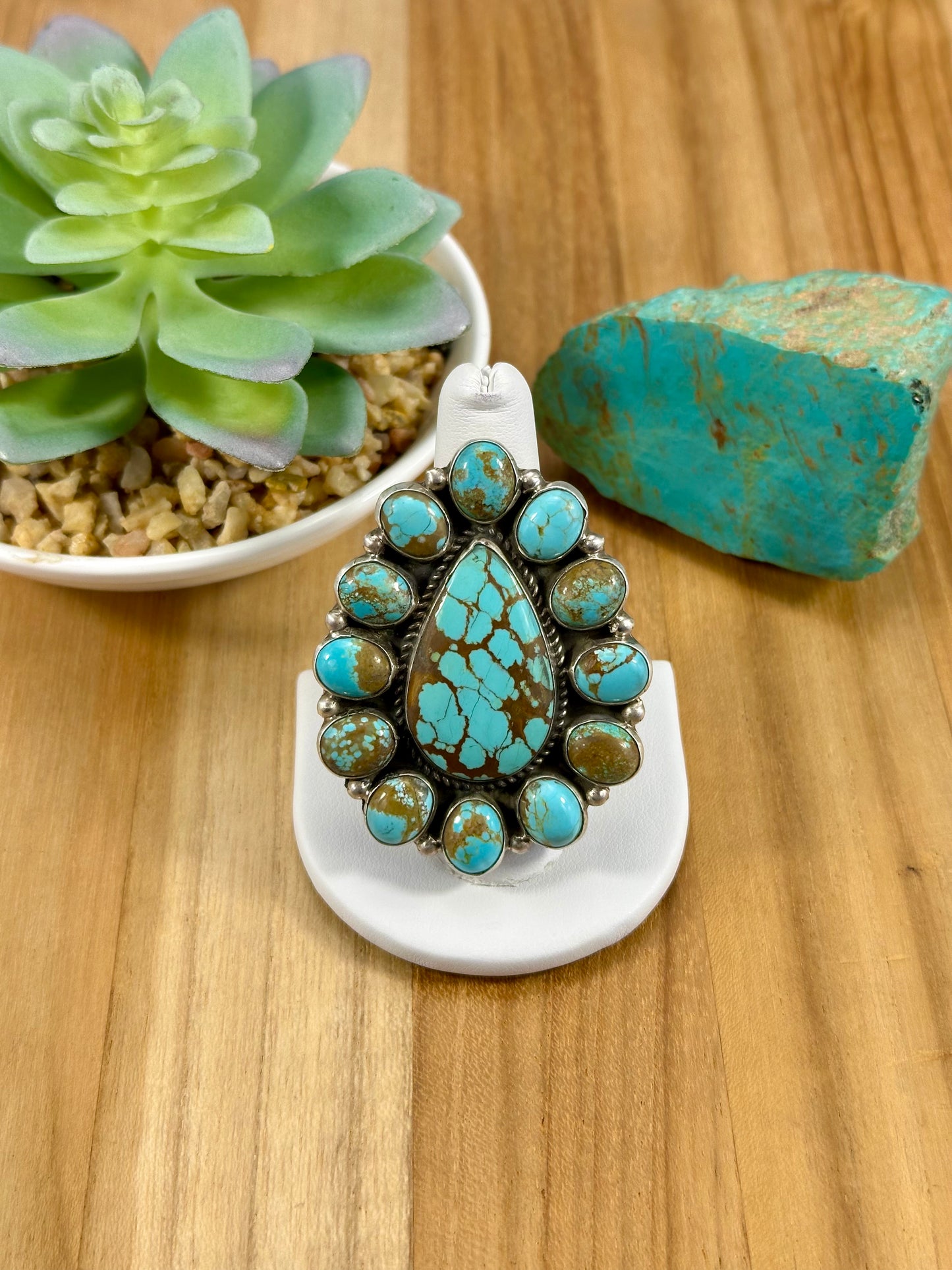 #8 Turquoise Cluster Ring