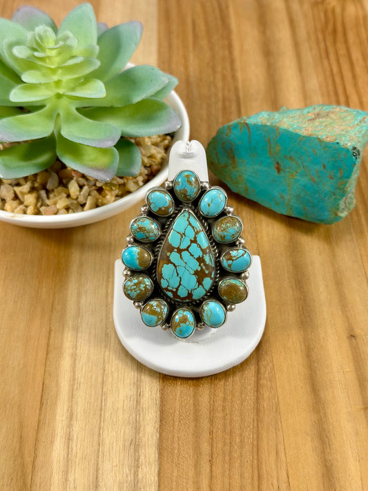 #8 Turquoise Cluster Ring
