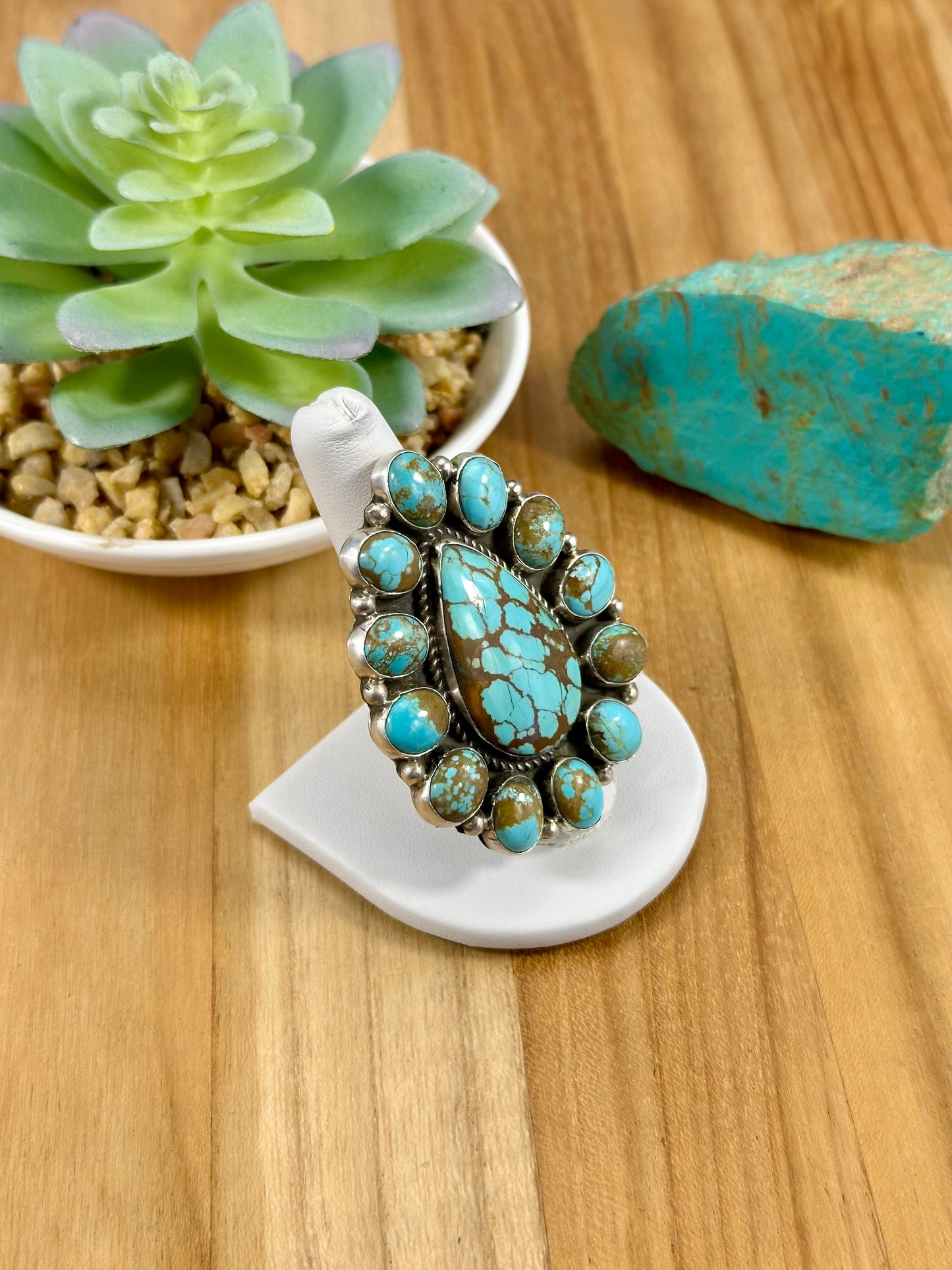 #8 Turquoise Cluster Ring